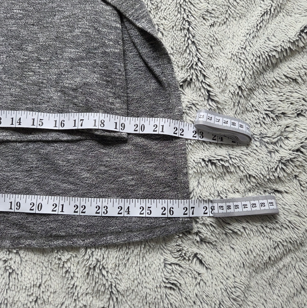 Lucky Brand Women's L Charcoal Stretchy Knit Front Tie Sporty Midi Dress - Picture 6 of 7